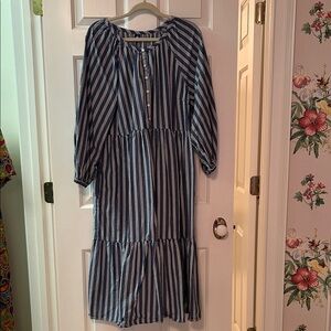 Old Navy Blue and White Striped Dress